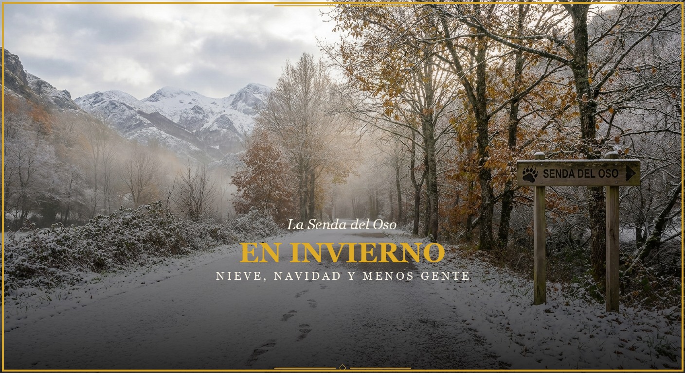 La Senda del Oso en invierno: nieve, Navidad y menos gente que nunca